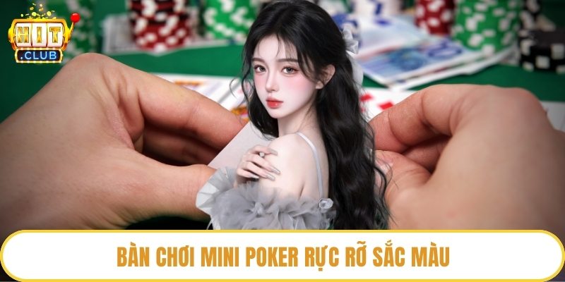 Bàn chơi mini poker rực rỡ sắc màu